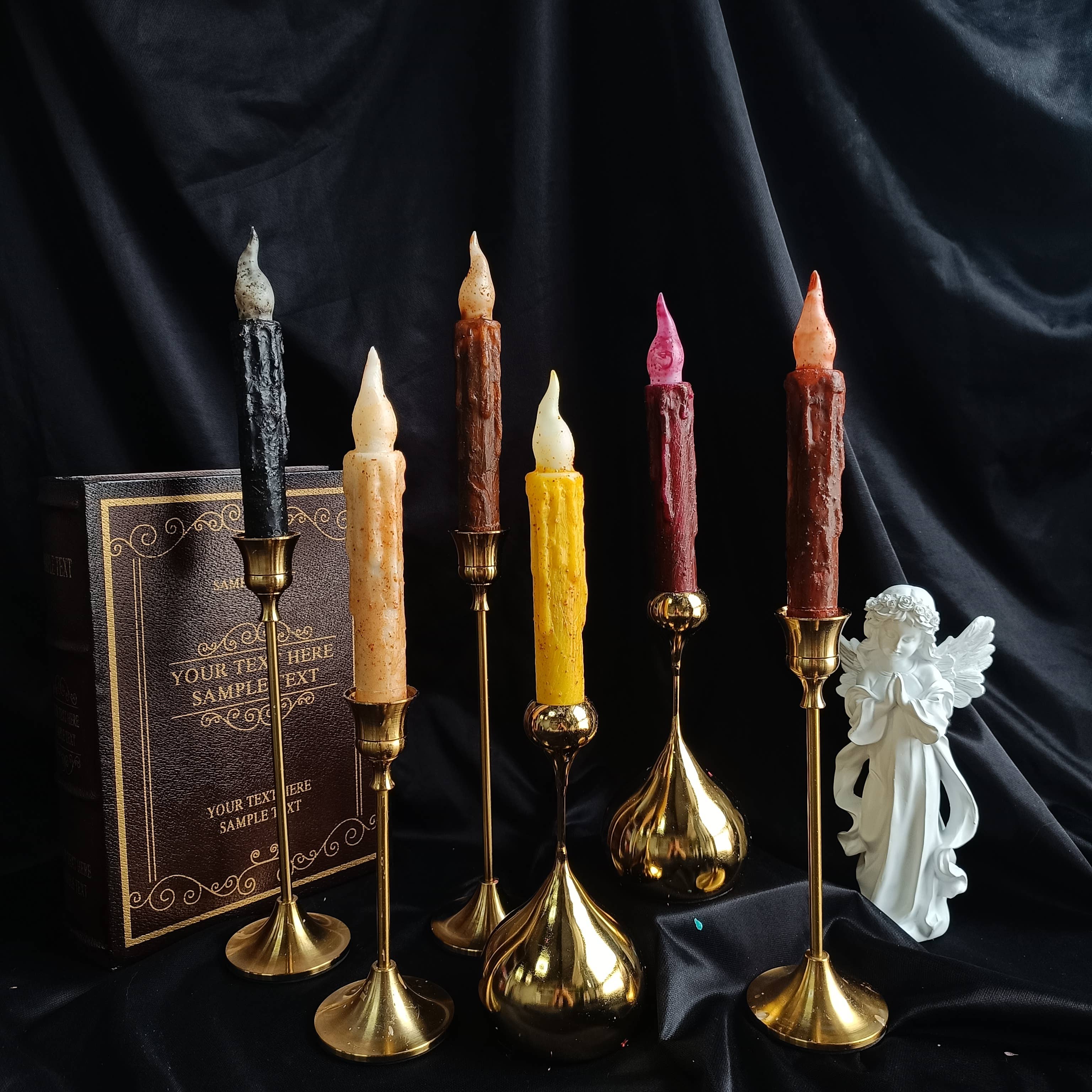 Candles Meta - Wholesale Tapered candle/candlestick - 6-Pack Real Wax Coated LED Taper Candles3