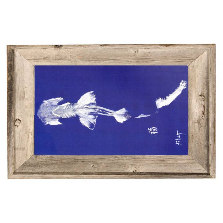 Hammerhead Driftwood Framed 12x18 Print Wall Art for wholesale by Fish Aye Trading