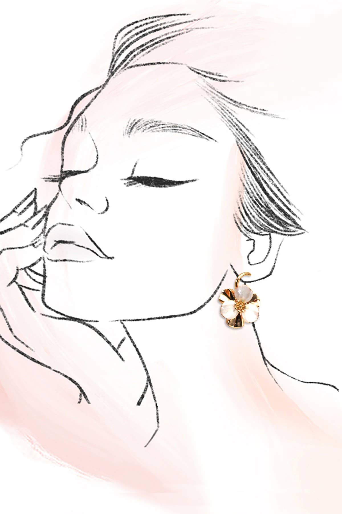 GOLD VINTAGE FLORAL FLOWER DROP EARRINGS | 80E61269 for wholesale on Faire2