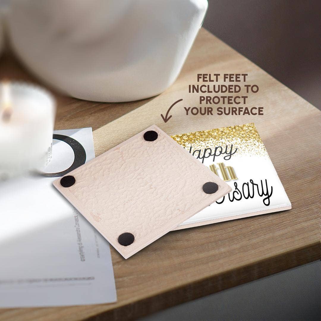 3dRose - Wholesale Coasters - 3dRose, Happy 30th Anniversary Image Of Gold Image Of Diamond Glitter, Coaster3