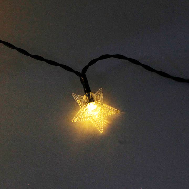 Perfect Holiday - Wholesale String Lights - 100 LED 32ft Solar String Light - Star - Warm White6