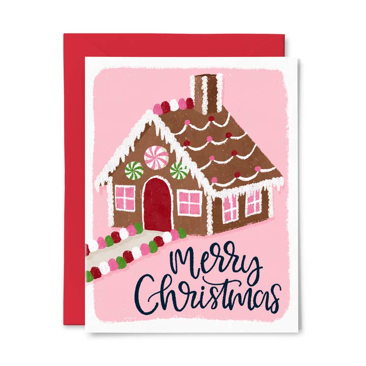 Paper Bunny Press - Wholesale Christmas Card - Gingerbread House Christmas Greeting Card0