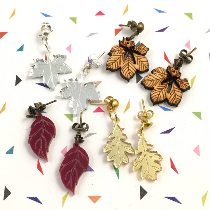 Autumn Bladeren Oorbellen voor wholesale door Working Clasp