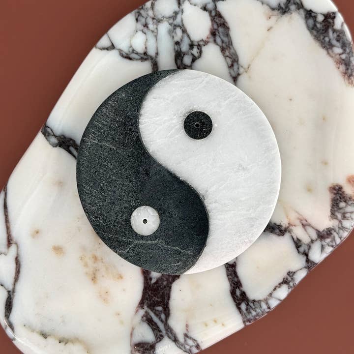 BOTANICA - Wholesale Incense Holder - Yin Yang Marble Incense Holder