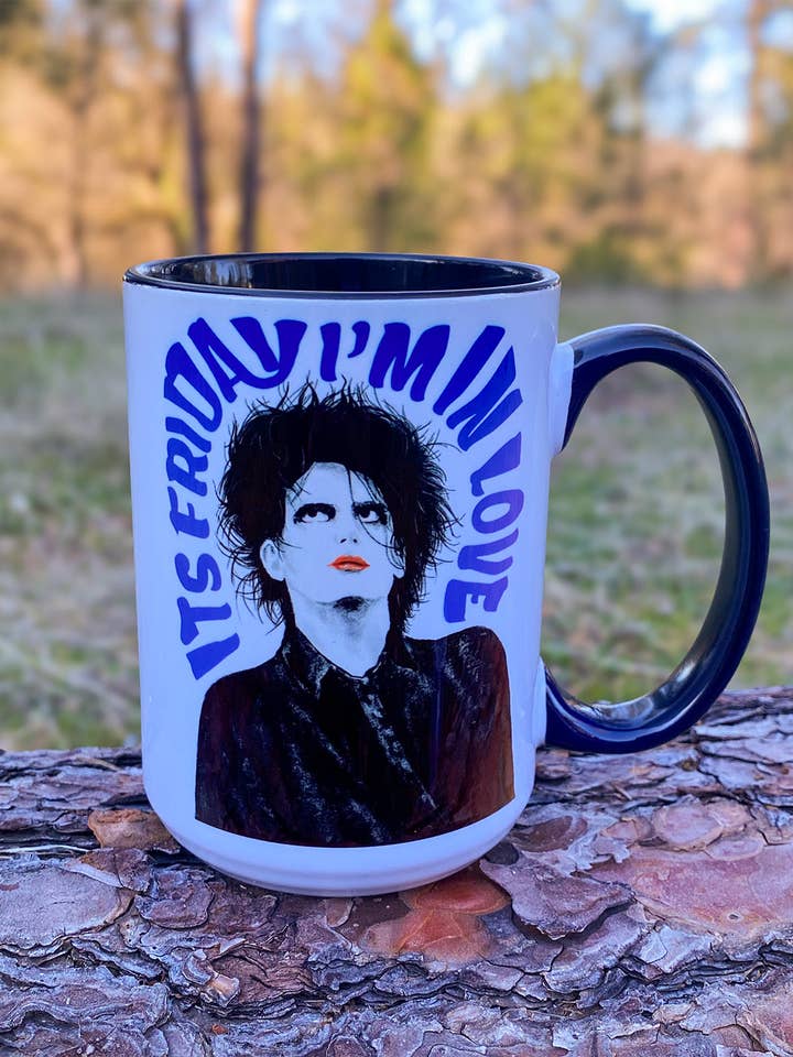 Mug Robert Smith/The Cure pour la vente par Cosmic Shark Clothing