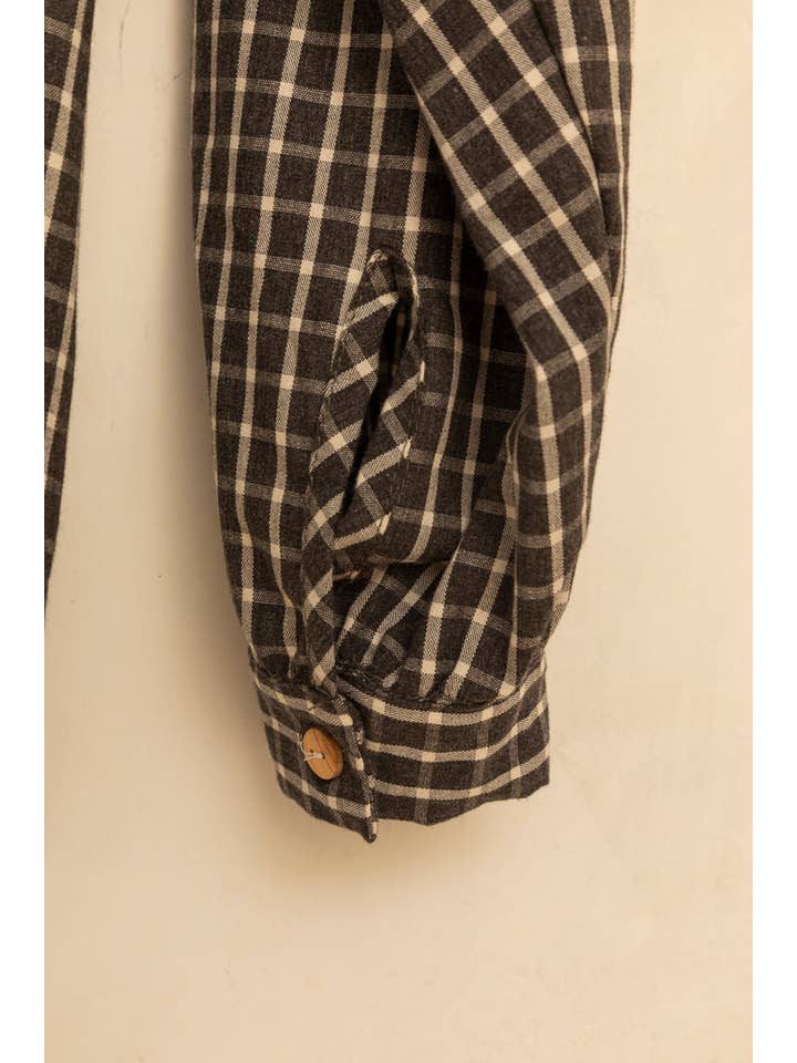 Cottyfish - Wholesale Button Down Shirt - Women's - PAINTER CHECKERED SHIRT6