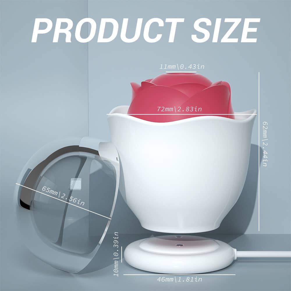 Seductive Boudoir - Vente Sex toys - Vibromasseur à succion orale Romantic Rose, jouet sexuel (Cop)3