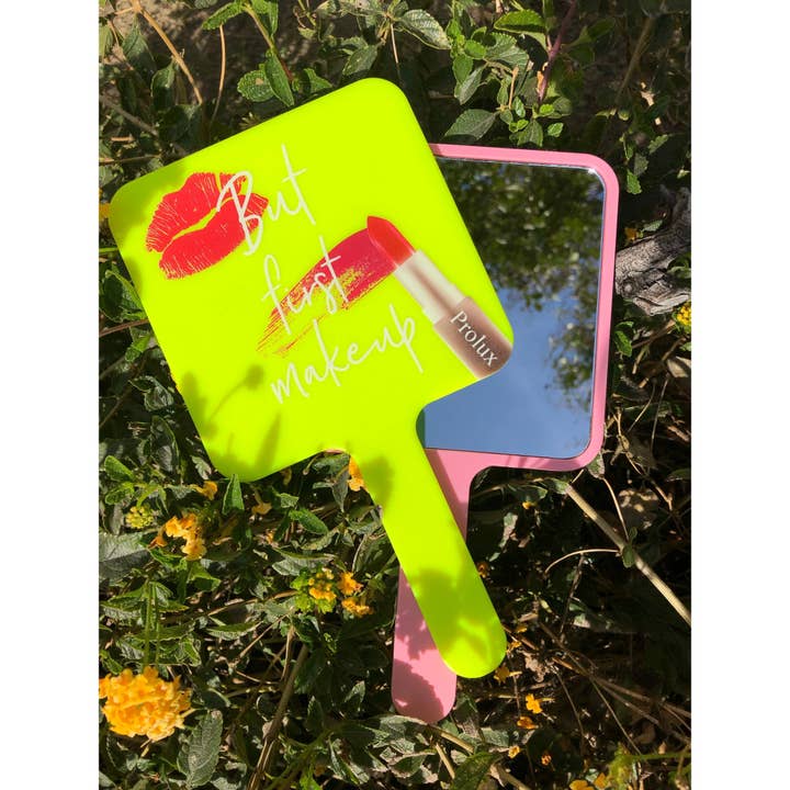 Efon International Corp. - Wholesale Makeup Mirror - But First Makeup - Square Shape Lightweight Handheld Mirror3