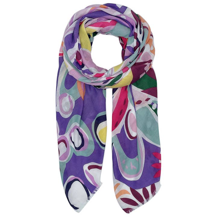 Fashion City – wholesale Halsduk - Dam – Tropisk blommig print halsduk8