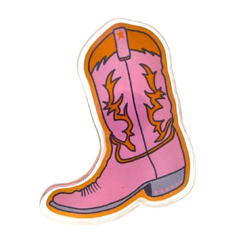 Pink Cowgirl Boot Akrylnål for engroshandel hos Sundae Sisters Co