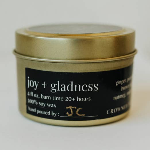 Crowned Free - Wholesale Travel candles - Joy + Gladness Candle - Mini - Made by Survivors0