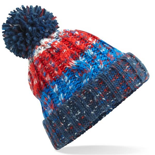 Logo Free Clothing – Engroshandel Beanie - Dame – Beechfield proptrækker Pom Pom Pom Beanie | Unisex | Kraftig kabelstrik | 15 farver | Én størrelse4