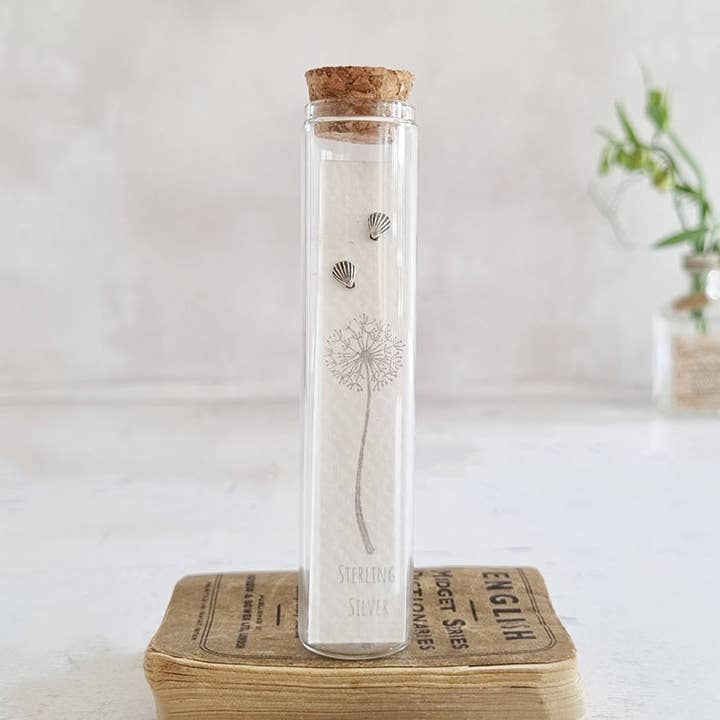 Pendientes de plata de ley con forma de concha en forma de botella para venta al por mayor de Zamsoe