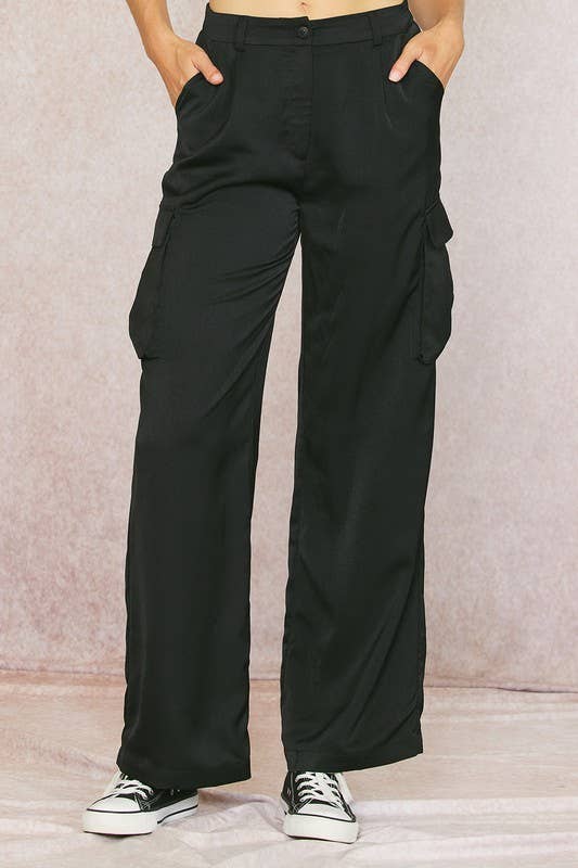 ILLA ILLA - Wholesale Pants - Women's - Satin Cargo Pants12