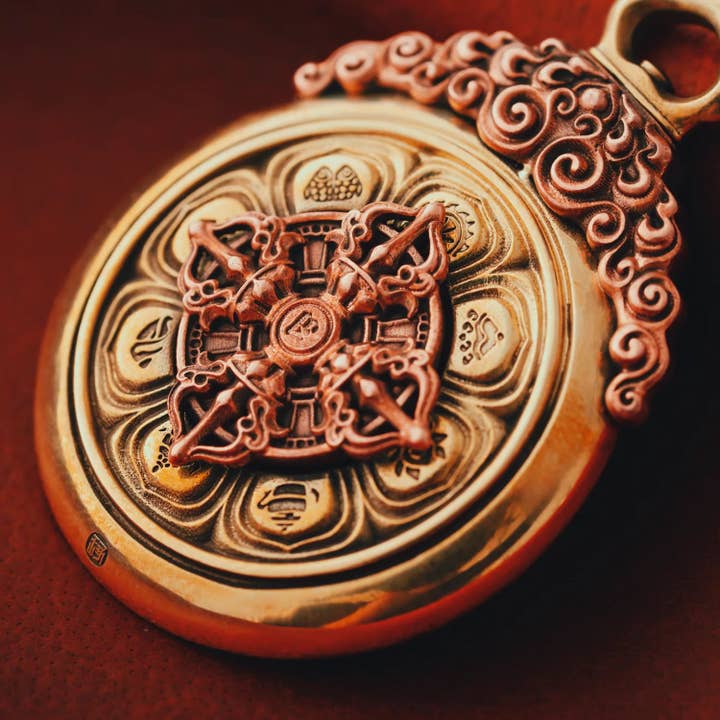 Coppertist.wu - Vente Breloques/médailles personnalisées - Pendentif Neuf Palais Bagua