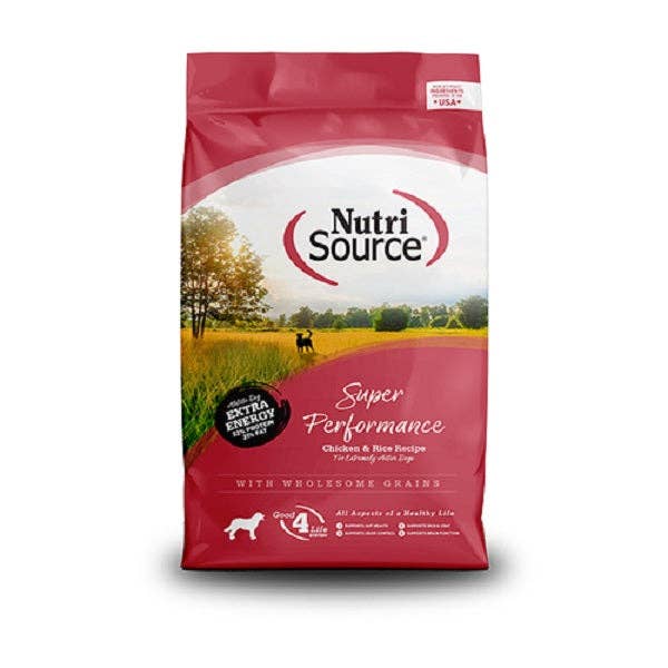 NutriSource nourriture pour chien Super Performance Poulet et Riz 40lbs pour la vente par La boite à Penny