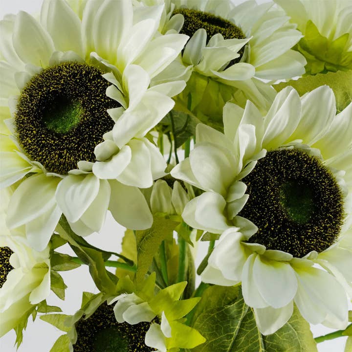 Leaf Design UK LTD - Wholesale Artificial flowers - Pack 6x Artificial Flowers White Sunflower 3 heads 88cm1