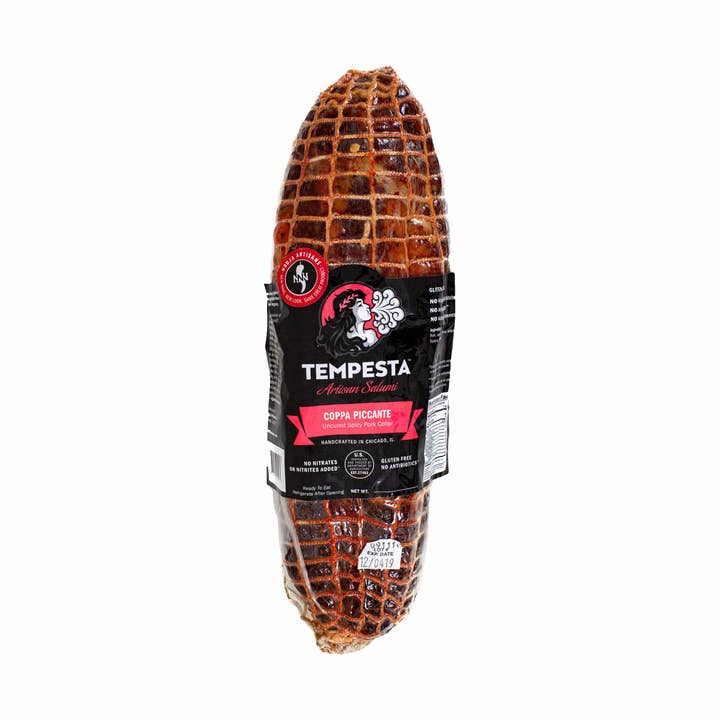 Coppa Piccante (Spicy Uncured Pork Collar) for wholesale by Tempesta Artisan Salumi