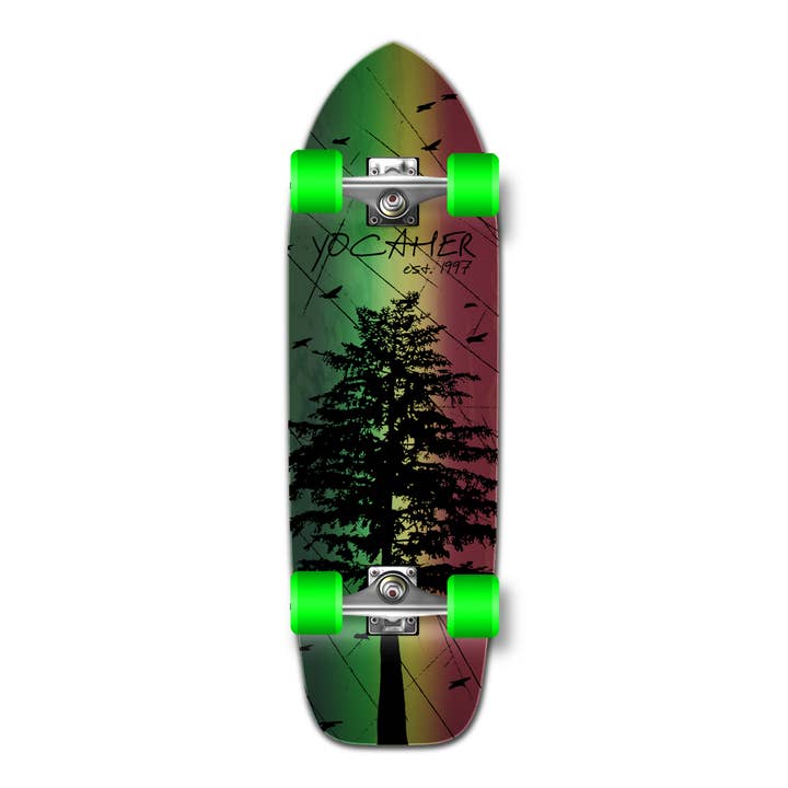 Yocaher Old School Komplett Longboard - Im Pines Rasta für den Großhandel von Yocaher Skateboards