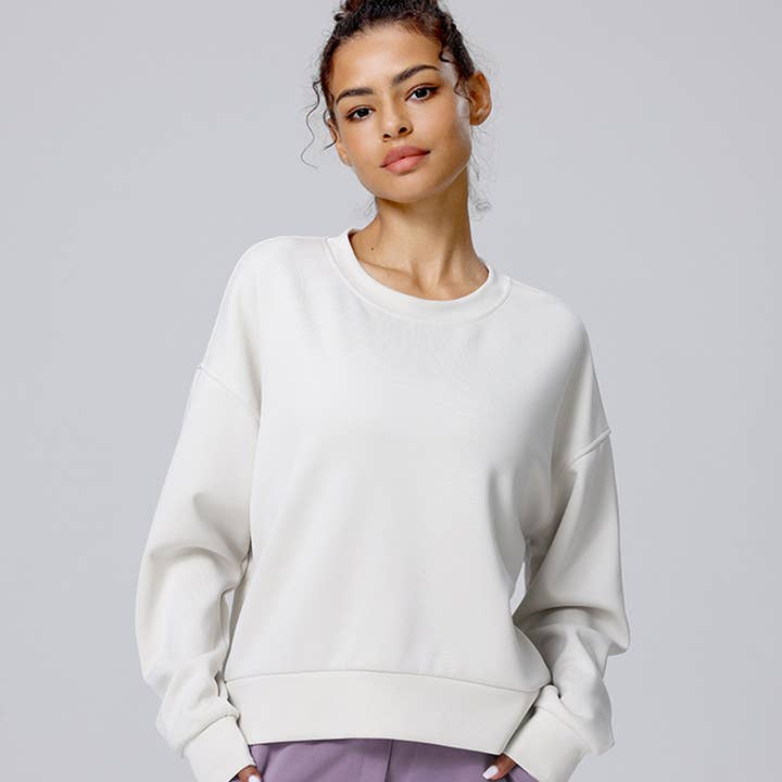 Sodalemon - Wholesale Sweatshirt - Women's - Women Cloud-Like Air Layer Soft Long Sleeve Yoga Sweatshirt9