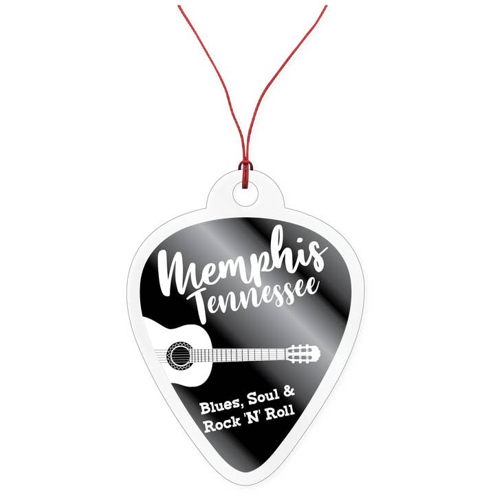 Morris Magnets - Wholesale Ornament - Ornament - Tennessee Memphis Black Guitar Pick