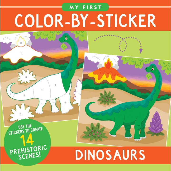 Peter Pauper Press - Wholesale Sticker - Kids & Baby - My First Color-by-Sticker Book -- Dinosaurs