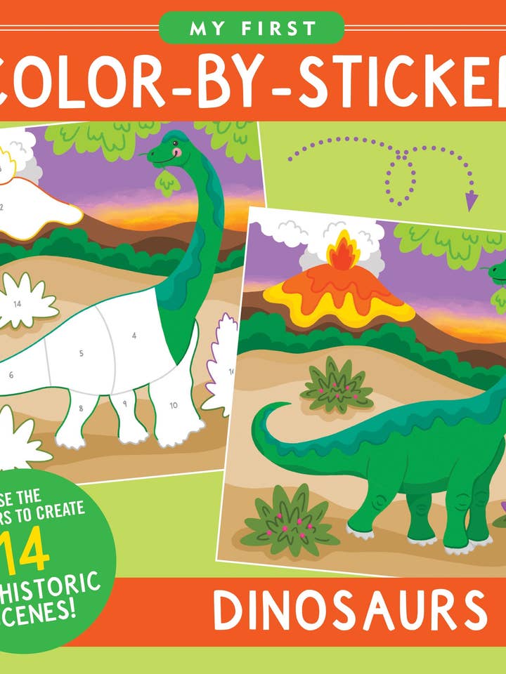 My First Color-by-Sticker Book -- Dinosaurs for wholesale by Peter Pauper Press