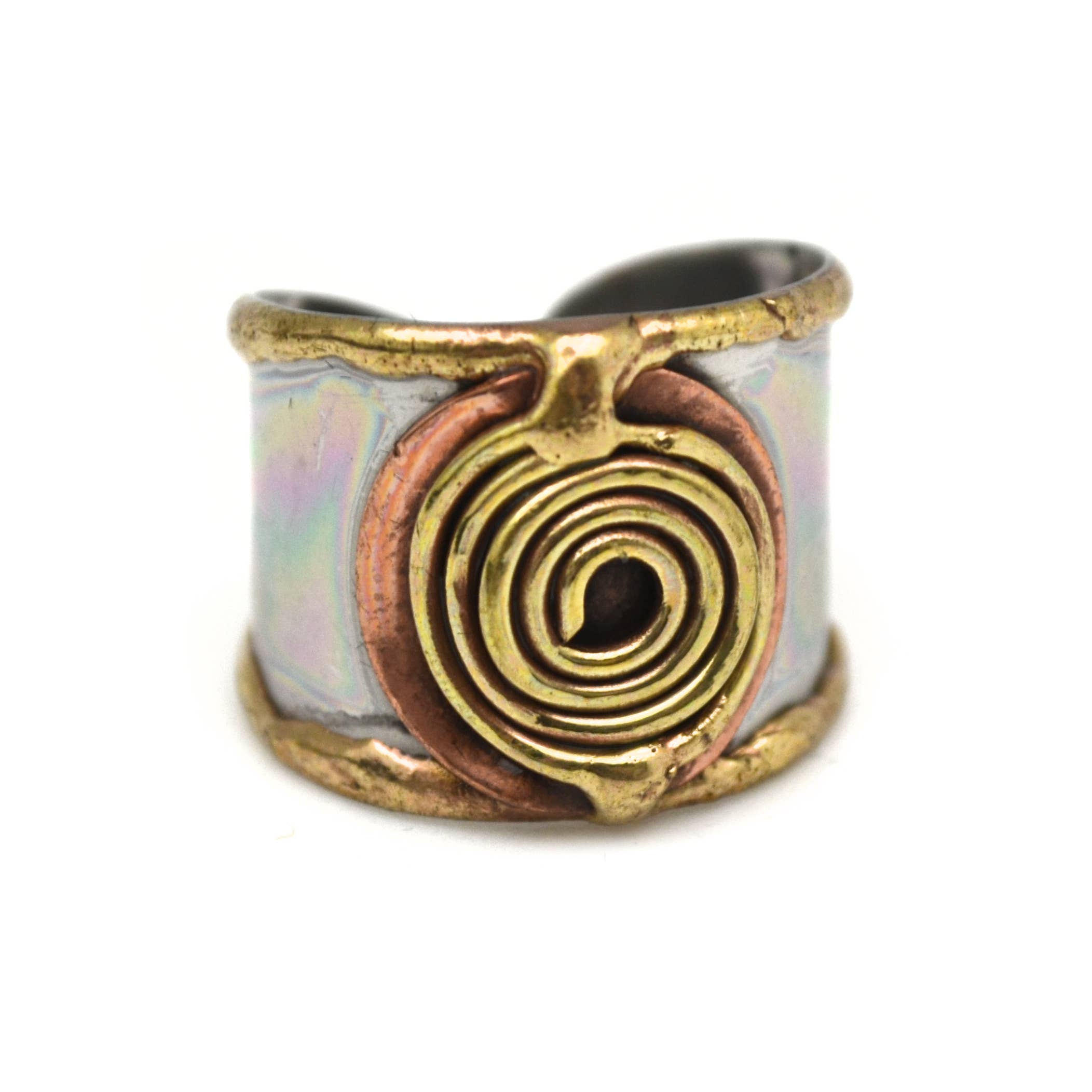 Anju Jewelry - Wholesale Cocktail/Statement Ring - Mixed Metal Cuff Ring