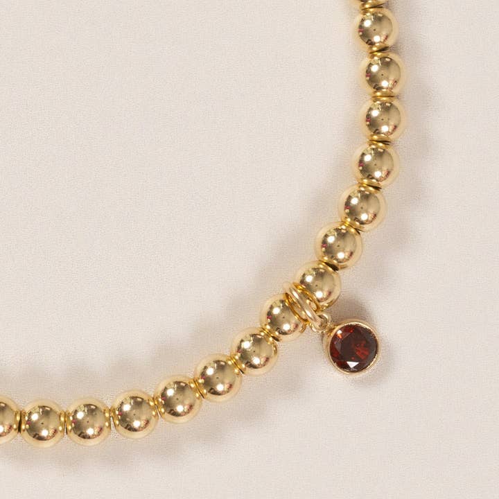 Birthstone Charm Armband voor wholesale door bijoux + spice