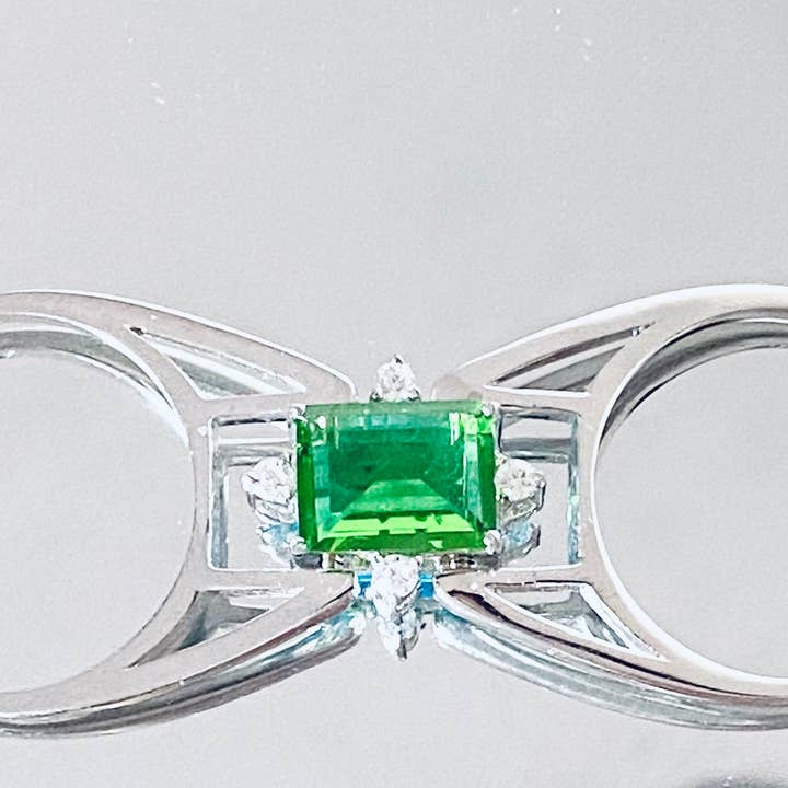 Twan Kee Jewelry - Wholesale Cocktail/Statement Ring - Helenite Oval Flip Ring in Sterling Silver Forest Green/Blue6