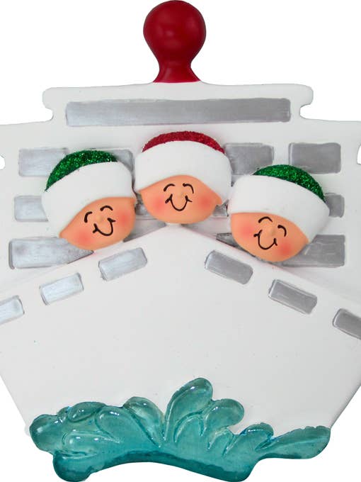 Famille en croisière : 3 personnes pour la vente par Ornament Central