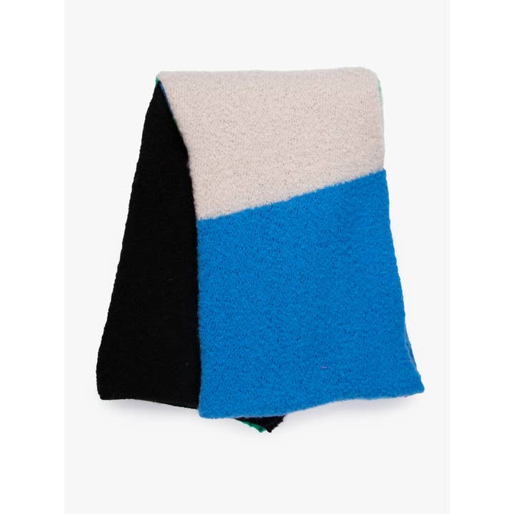 Sarta Accessories - Vente Écharpe – femme - Écharpe épaisse Nellie - Bleu/Vert, bicolore1