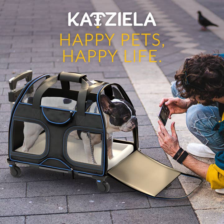 Katziela - Wholesale Pet carrier – Cat/dog - Luxury Rider Pet Carrier with Removable Wheels - 4 Colors7