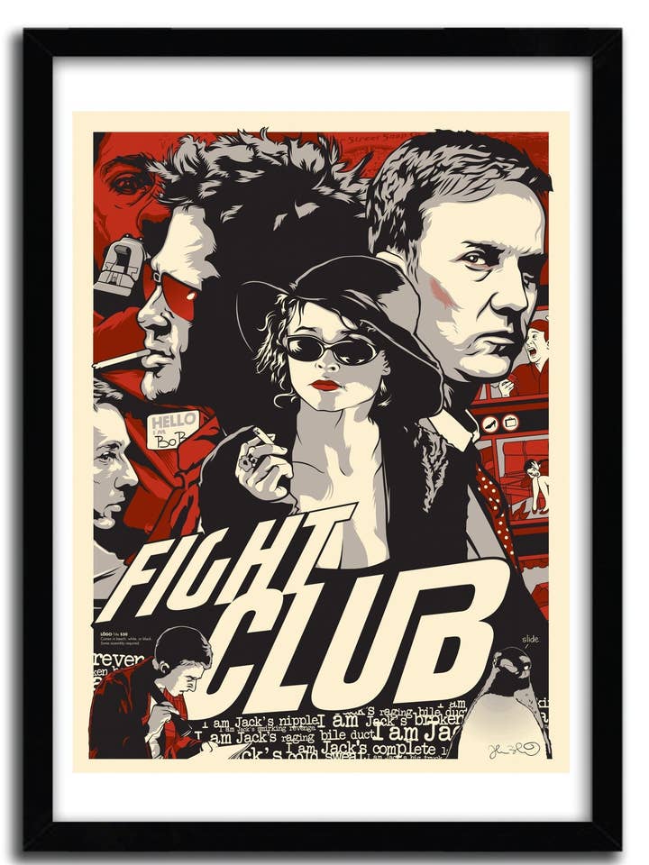 FIGHT CLUB poster by JOSHUA BUDICH for wholesale by K.Olin Tribu