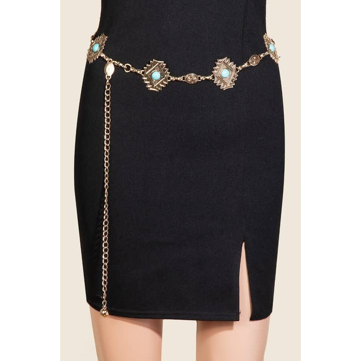 Diamantvormige Concho Kettingriem voor wholesale door Anarchy Street