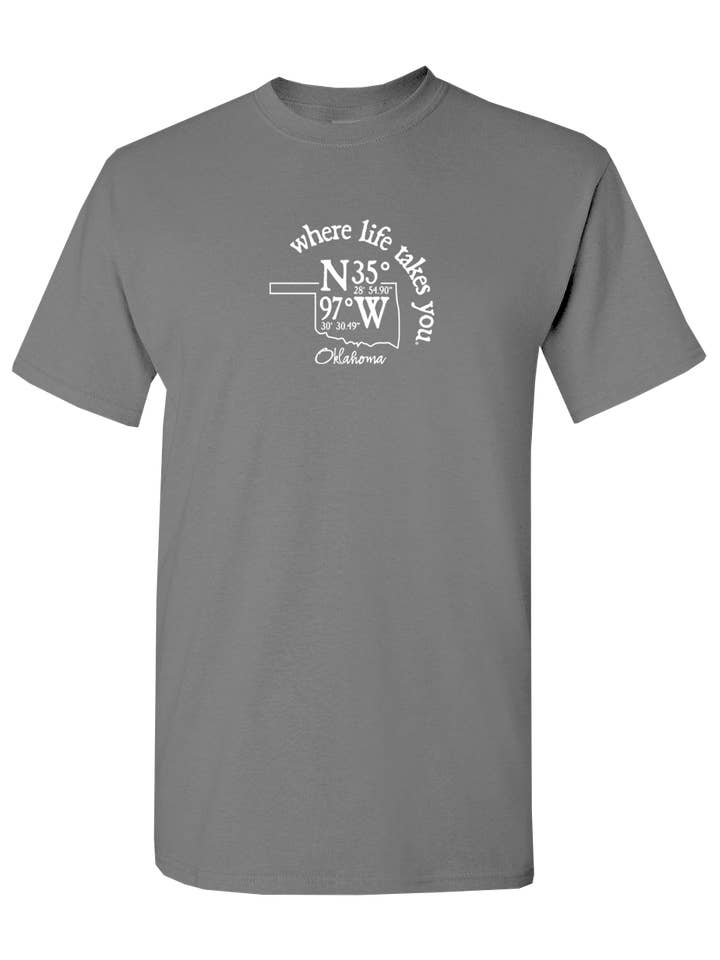 The Buffalo Works - Wholesale Screen Printed T-Shirt - Unisex - Oklahoma Coordinate Unisex T-shirt - Where Life Takes You27
