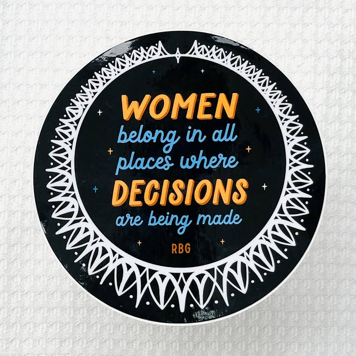 RBG Collar Sticker for wholesale by Barky Brush Art & Design