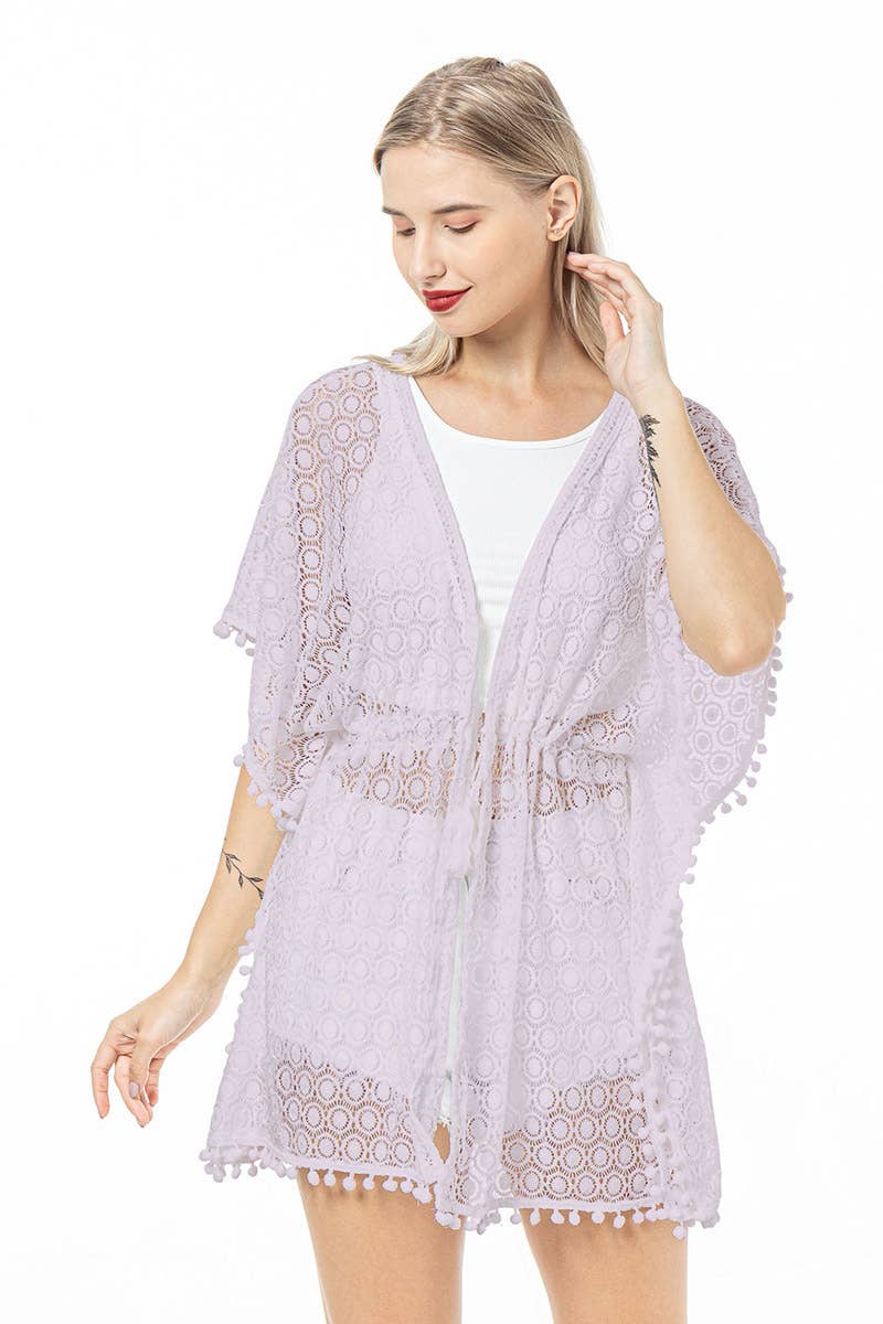 JNC RT (Jen & Co. Outlet) - Wholesale Swim Cover Up - Women's - CU2115 Avalon Fringe Accent Cover-up1