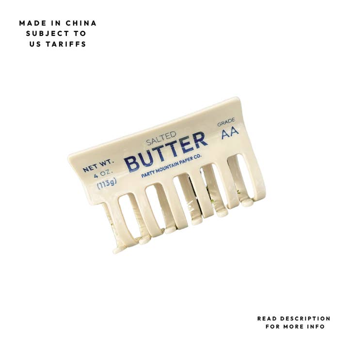 Party Mountain Paper co. - Wholesale Hair Clip - Women's - Butter Stick Acrylic Hair Clip