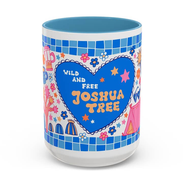 Wild And Free - Joshua Tree Mug (15oz, blue) for wholesale by LOLALA