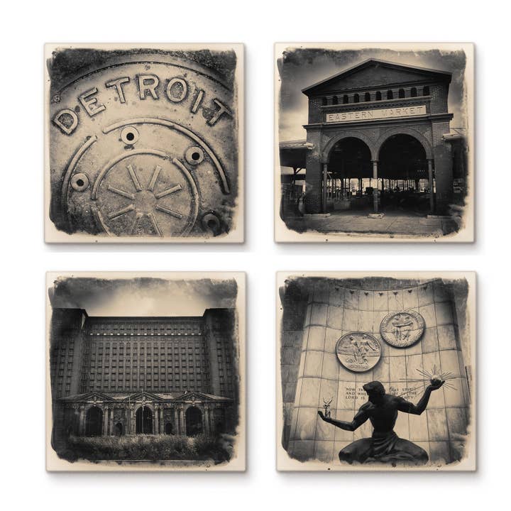 Detroit Tile/Coaster Collection for wholesale by Cityscape Tiles