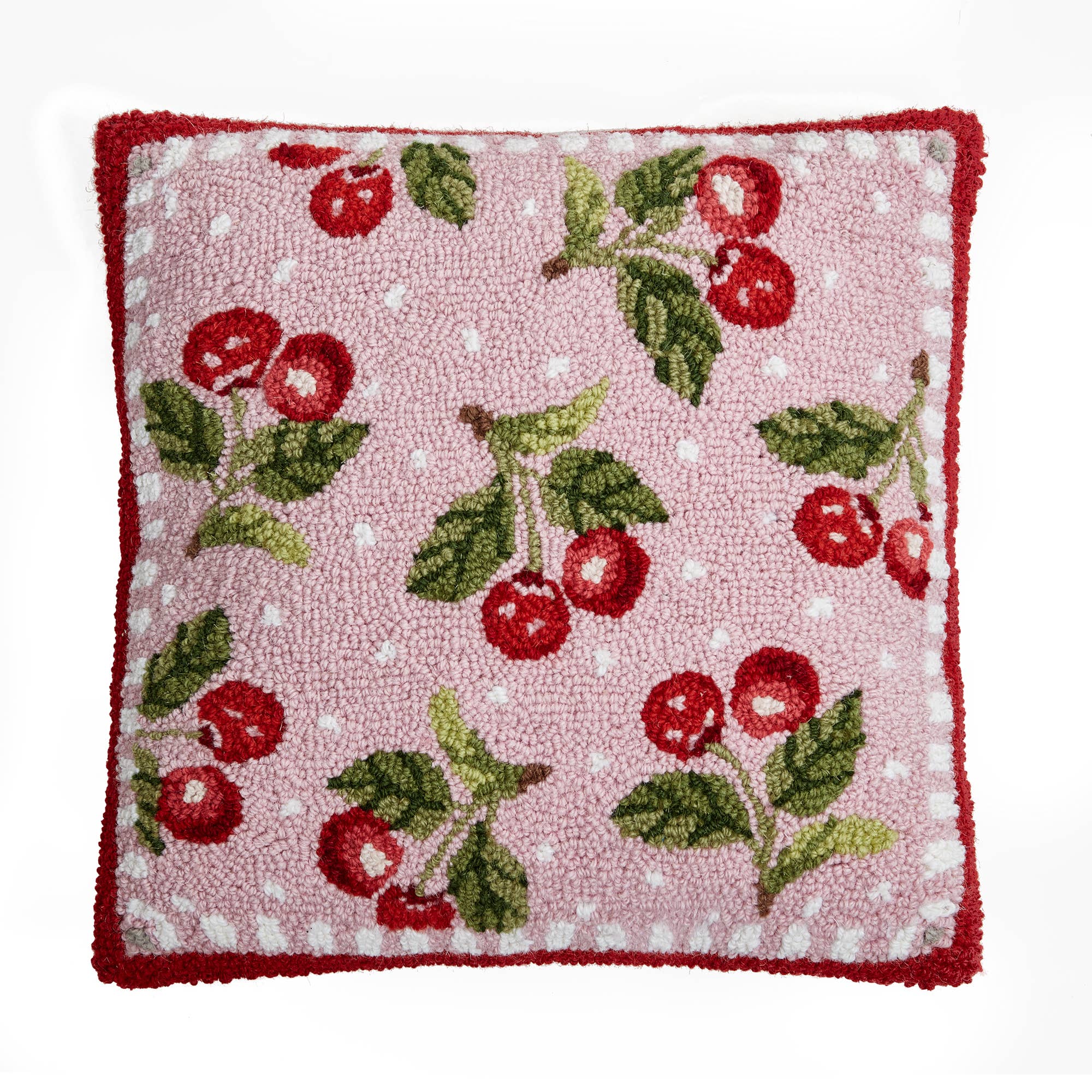 Peking Handicraft – wholesale Throw/decorative pillow – Pink Sweet Cherry Hook Pillow - Suzanne Nicoll0