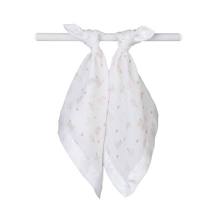 Lulujo Baby - Vente Couverture douillette – bébé - Lot de 2 couvertures de sécurité en coton 40 cm x 40 cm – Chaton2