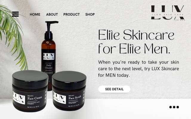 Lux Glow Skin Care - Wholesale Facial Exfoliant/Scrub - Exfoliating Face Scrub for Men1