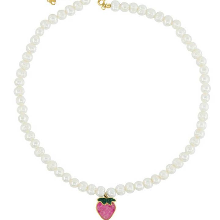 Strawberry Gemstone Necklace for wholesale by Anna Lou of London