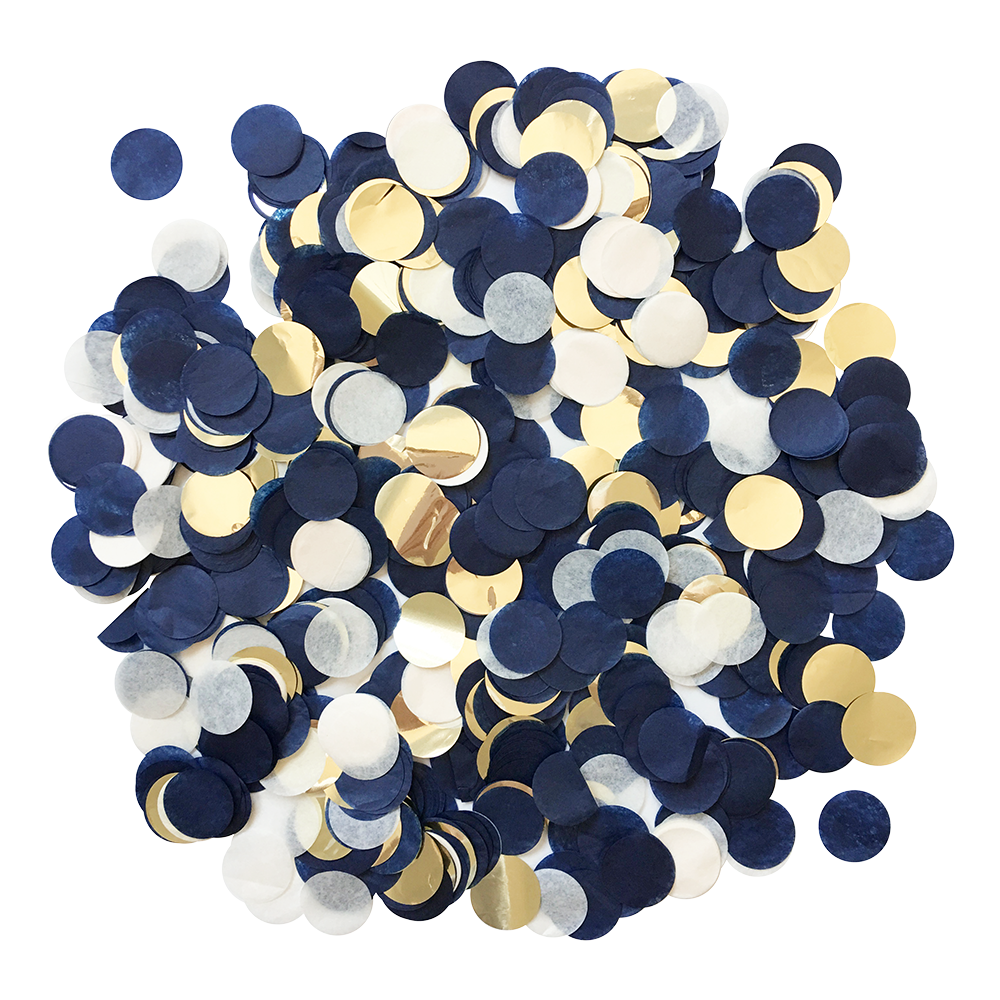 Paperboy - Wholesale Confetti - Confetti - Navy & Gold1
