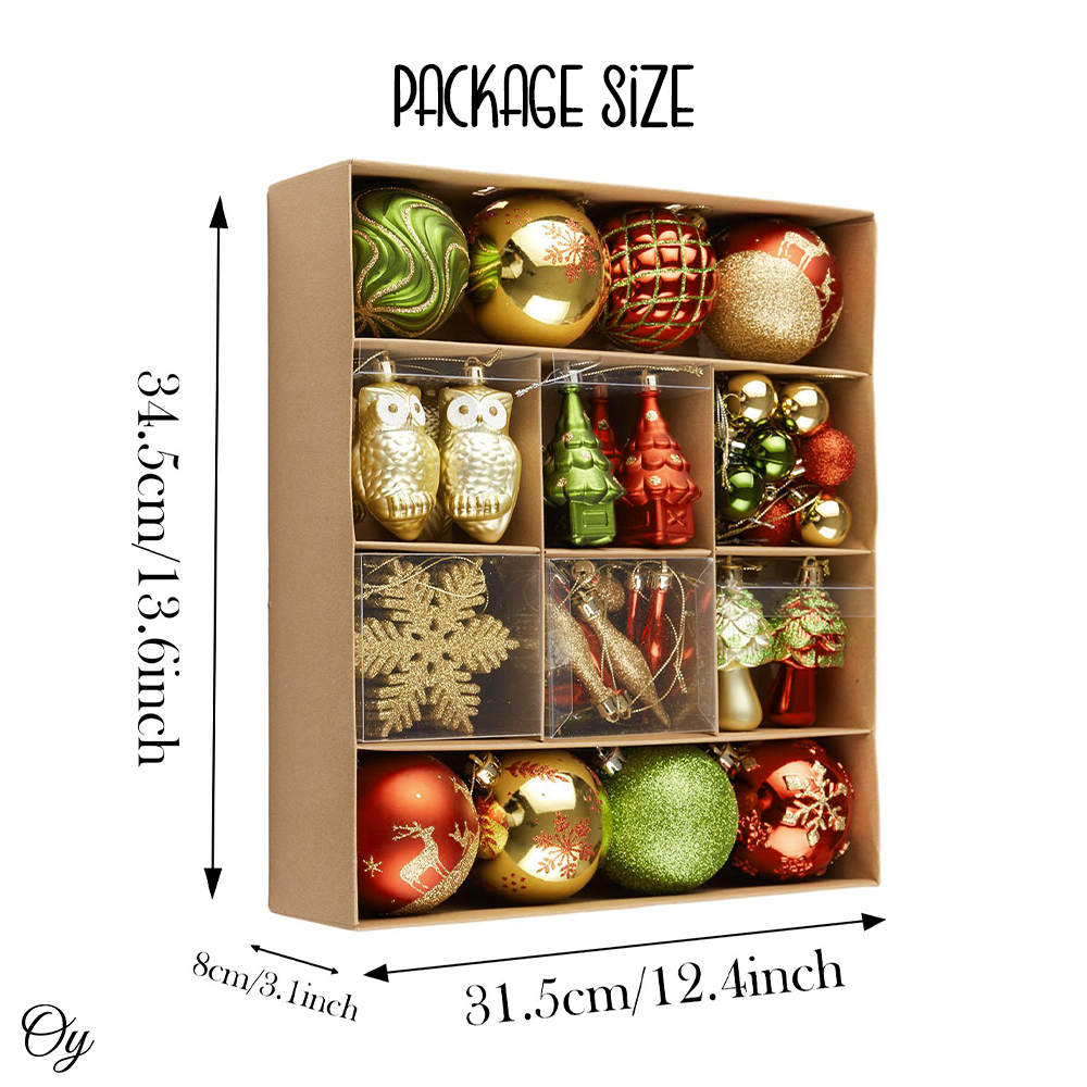 OrnamentallyYou - Vente Lots de décorations - Très grand ensemble de décorations de Noël en forme de forêt enchantée3