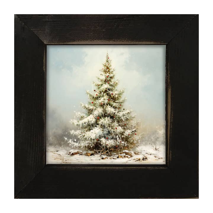 ginger blue - Wholesale Christmas Wall Art - Snowy Christmas tree