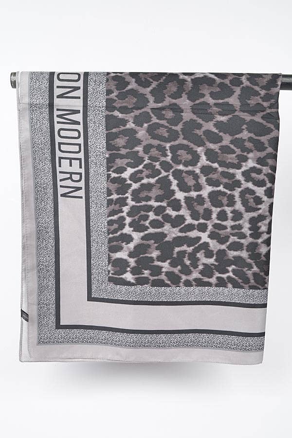 Br SATIN LEOPARD SILK NECK SCARF BANDANA for wholesale on Faire2
