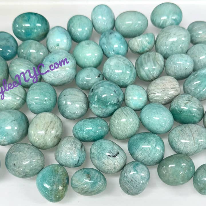 KayleeNYC - Wholesale Spiritual Stone/Crystal - 2 Lbs Natural Amazonite Tumble Healing Energy